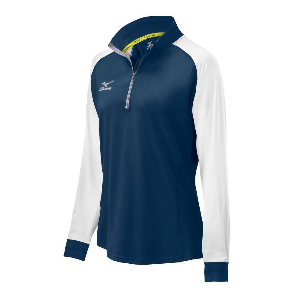 Chaqueta Mizuno Elite 9 Prime 1/2 Zip Mujer Azul Marino/Blancas Comprar HRMQ-27869